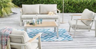 Tapis pour salon de jardin